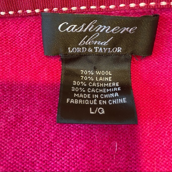 Lord&Taylor S/M hot pink zip front sweater - Picture 6 of 8